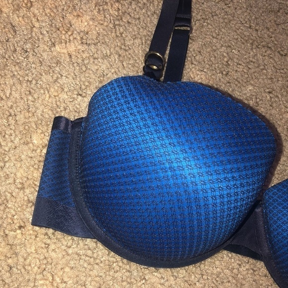 Stella McCartney Mesh Balconette Bra Dark Ink Azure Blue 34DD - Picture 5 of 11